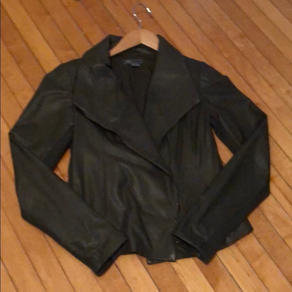Vince Scuba Leather Jacker Size Medium